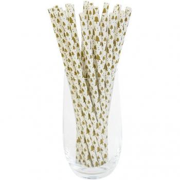 25pcs Eco-Friendly Christmas Straws