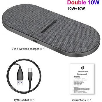 FDGAO 30W 2 in 1 Qi Drahtloses Ladepad für Samsung S21 S20 S10 und iPhone 12 11 XS XR X 8 Airpods Pro