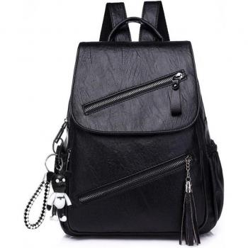 Vintage Style PU Leather Backpack for Women