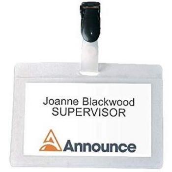 Announce Self-Laminating Badge 54x90mm Pack of 25 PV00924
