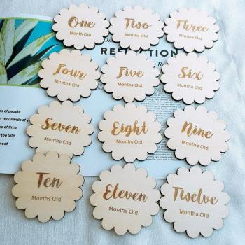 Wooden Monthly Milestone Cards