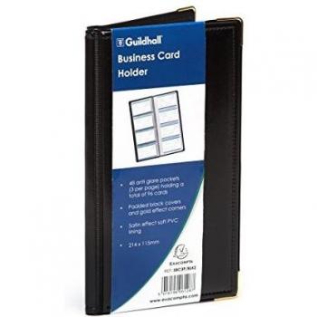 Goldline 115x214mm Business Card Holder 48 Pocket Black