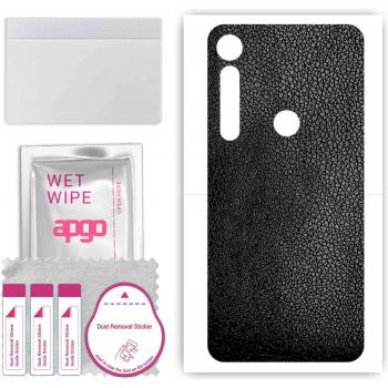 Film adhésif de protection noir cuir pour Motorola One Vision Plus