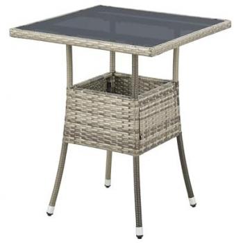 Juskys Polyrattan Beistelltisch Yoro eckig