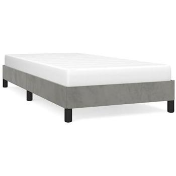 VidaXL Light Grey Velvet Bed Frame 90x190cm (Single, No Mattress)
