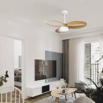 Deckenventilator mit LED-Beleuchtung Infinity Holzdekor Ø 93 cm