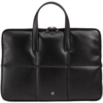 DuDu Togean Women's Leather Laptop Bag 36 cm Black