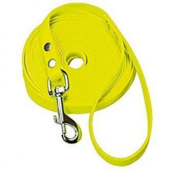 SCHECKER Biothane® Suchleine Gelb 5 m / 13 mm mit Handschlaufe