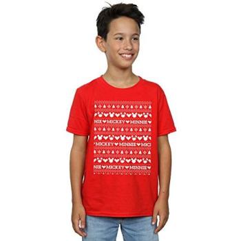 Children’s Red Mickey & Minnie Christmas Graphic Top (BI27126)