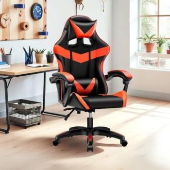 Toscohome Gaming Seat Kiter – Rotolante, Nero & Rosso