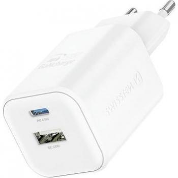 Swissten USB-C 45W und USB-A 18W Ladegerät für unterwegs