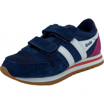 Scarpe Gola Daytona Strap per bambini Navy / White / Hot Coral EU 31