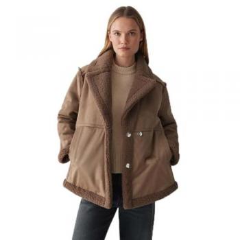 OPUS Steppjacke Felllook Henola Braun – Damen, 36