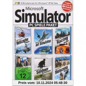 Microsoft Multi‑Simulator PC‑Paket: Heißluft, Jet, Speed, Offroad, Management & Guerilla