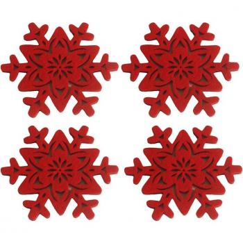 Christmas Themed Snowflake Coasters