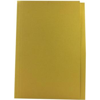 Concord Environmentally Friendly Pre-Punched Foolscap Folder in Yellow 270gsm
