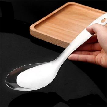 Kitchen Tableware: Stainless Steel Large Soup Spoon (Rice)