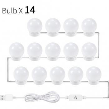 CanLing LED 12V Schminkspiegel Beleuchtung Dimmbar Hollywood Stil 6/10/14 Lampen