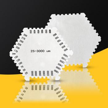 Carte d'épaisseur film humide en acier inoxydable