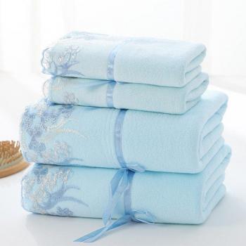 Luxury Bath Towel Set 2PCS 70x140cm Large Bath Towels 2PCS 35x75cm Towel Microfiber Absorbent Bathroom Towels For Men And Women