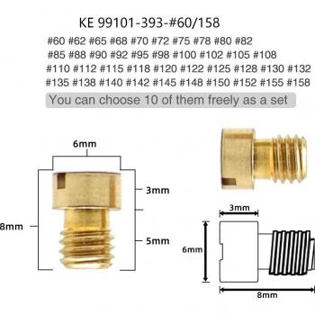Sclmotos 10pcs Main Jet Kit for CV CVK FCR PWK Carburetors