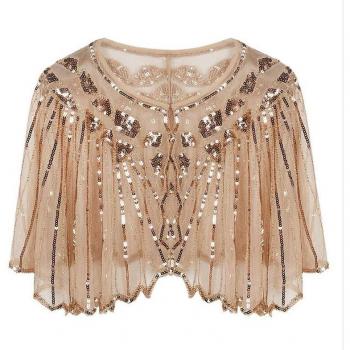 Black Gold Sequined Wedding Jacket