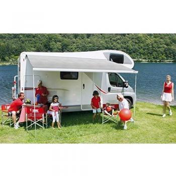 Bílá markýza Fiammastore F45 S, šedá plachta Royal, 375 cm