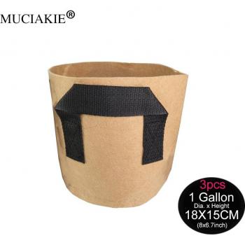 Muciakie 1-10 Gallon Brown Round Non-Woven Grow Bag
