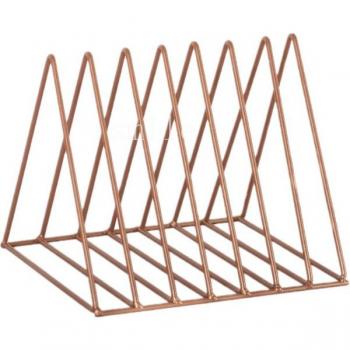 Driehoekig IJzeren Record Rack en Boekhouder
