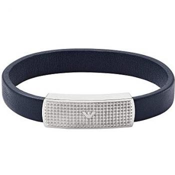 Bracciale in Pelle e Acciaio Uomo Emporio Armani EGS2987040