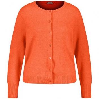 Samoon Wärmender Cardigan mit Knopfleiste in Orange