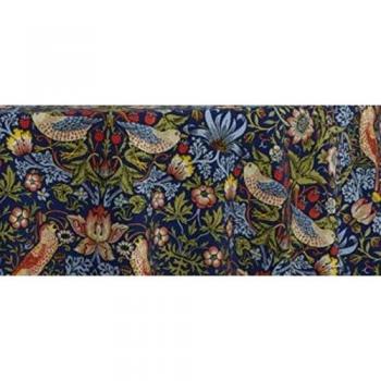 William Morris Strawberry Thief Navy Circular Tablecloth 132cm 100% Cotton