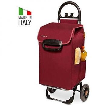 Einkaufsroller Himy XL bordeaux rot 78L leise Gummiräder