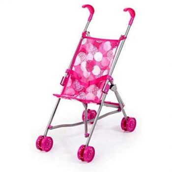 Bayer Puppenbuggy rosa mit Sonnendach und Einkaufskorb