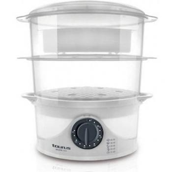Cuiseur vapeur blanc Taurus Salutecook 3 niveaux de cuisson