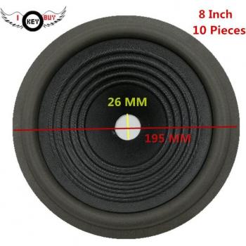 8 Inch Car Speaker Foam Edge Repair Rings and Paper Cones (10 pcs)