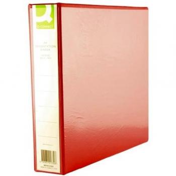 Q-Connect Presentation 4D-Ring Binder 40mm A4 Red