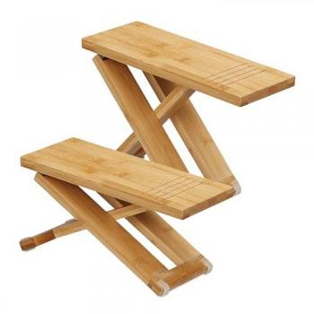 Ergonomic Toilet Stool Duo for Proper Bowel Movement, Natural Finish