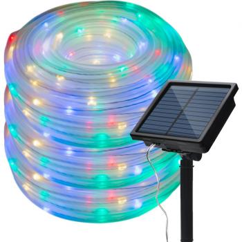 Luces de cuerda LED de cobre 12m con energía solar