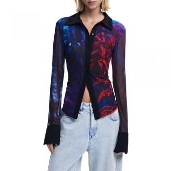 Camisa Mujer Gasa Negros Desigual XL
