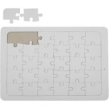 Jigsaw puzzle with 3D effects, White, 1 set