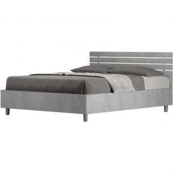 Letto Senza Rete 140x190 Francese Ankel Testata Dritta Doghe Cemento