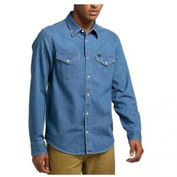 Chemise Lee Denim Laveé Bleu 112320163