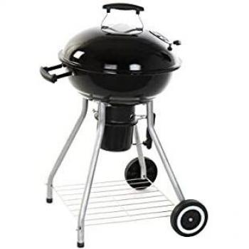 Barbacoa Rectangular DKD Home Decor Carbón con Tapa y Ruedas 52,4 x 59 x 91,6 cm