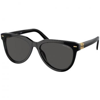 Nombre equivalente: Miu Miu MU12ZS 16K5S0, Anteojos de sol para mujer, negros, tamaño 56