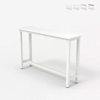 Console design 120x40cm en métal blanc