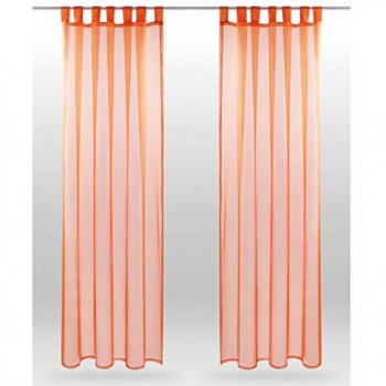 Schlaufenschal Noella, transparenter Voile Dekoschal 140x175 cm 2er Pack