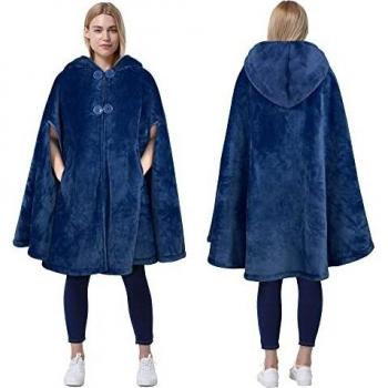 Plush Wearable Blanket Coat for Adults