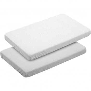 Lenzuolo Regolabile per Culla 50x82x10 cm Vichy Grigio