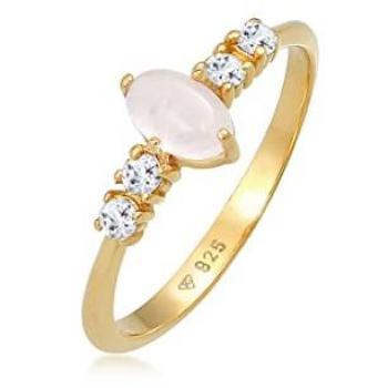 Anello scintillante con quarzo rosa e topazio in argento sterling